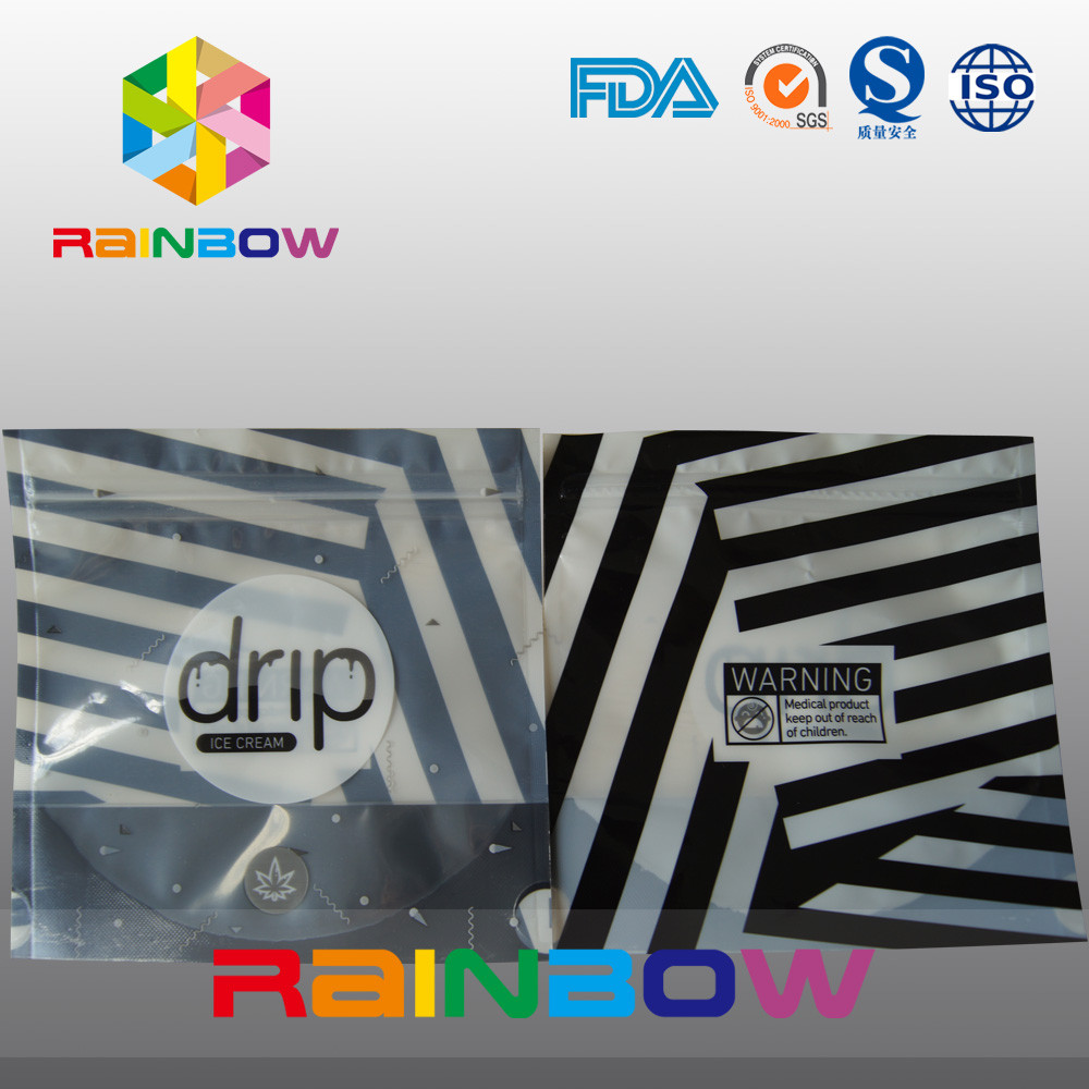 Нашивки зебры стоят вверх мешок потека Noni, стильный составной мешок Mylar