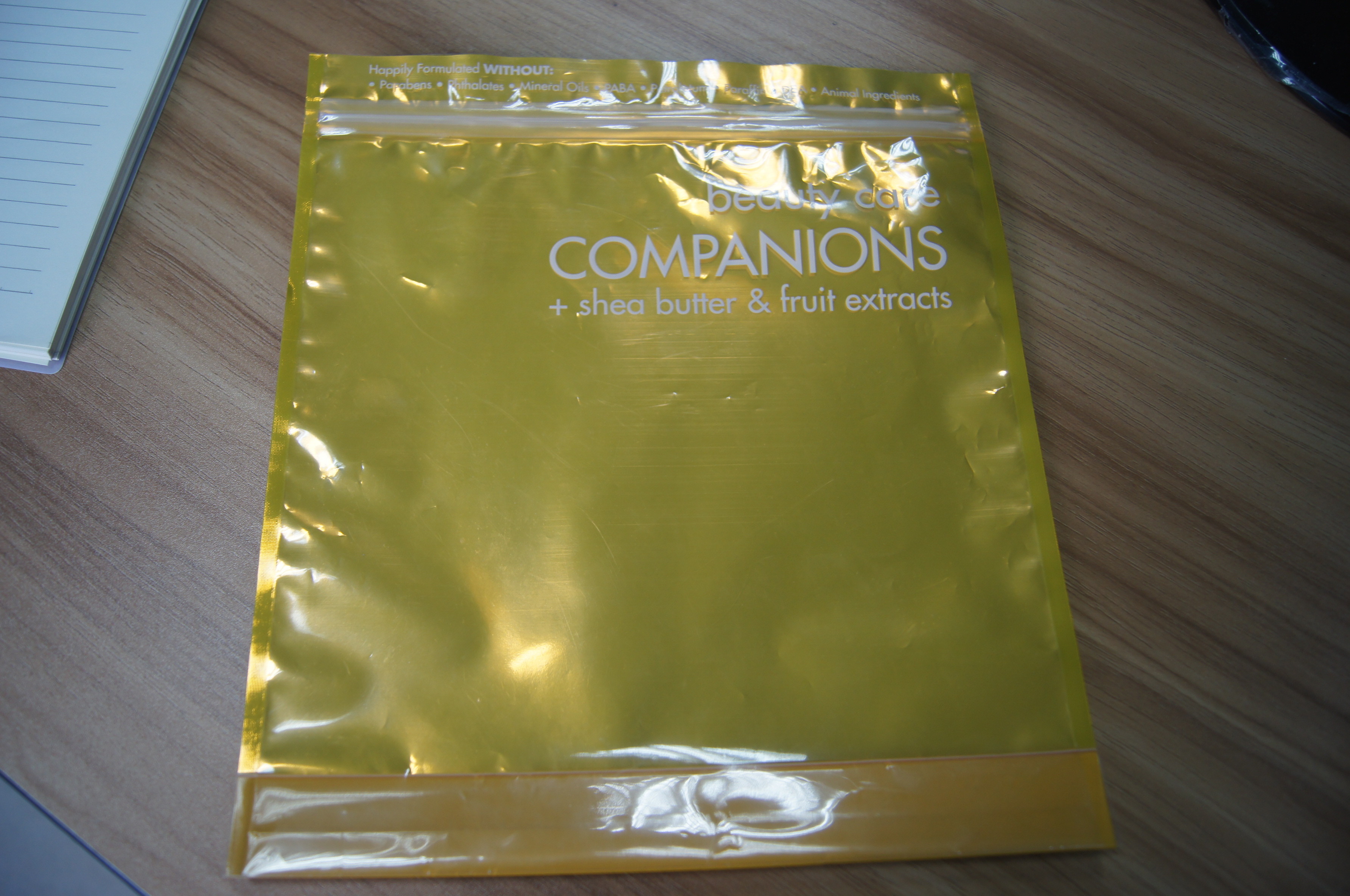 Мешок прозрачного переднего дисплея пластичный косметический упаковывая с застежкой -молнией