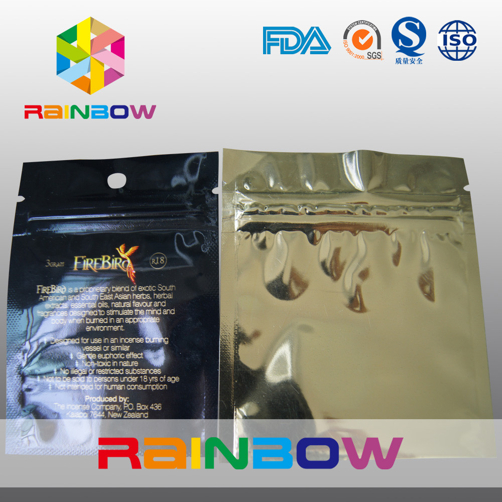 Плоские 3 стороны загерметизировали застежку -молнию фольги mylar с отверстием hange