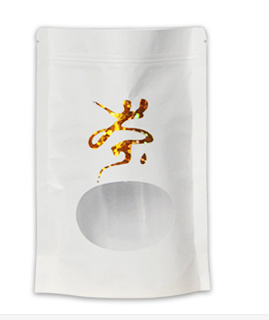 Бумага kraft плоского дна белая стоит вверх мешок с застежкой -молнией ziplock mylar и окном