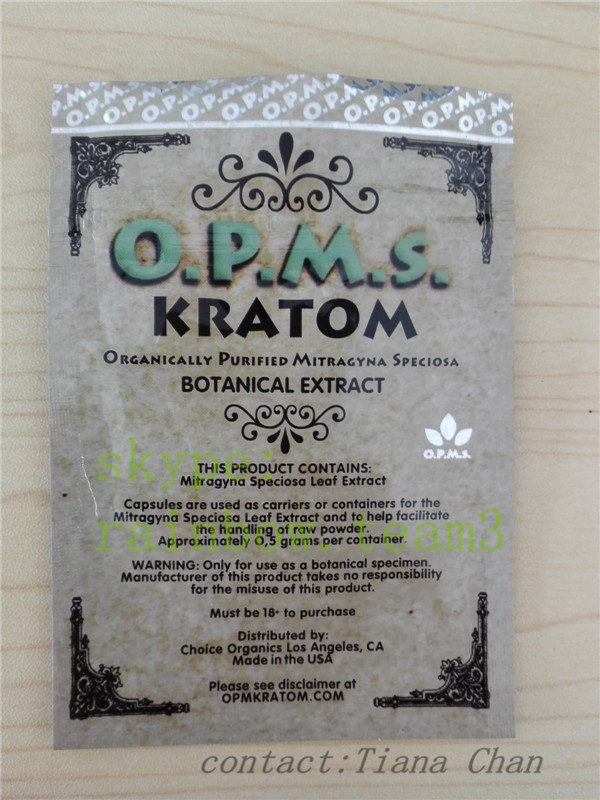 Травяной ладан упаковывая Ziplock порошок kratom opms алюминиевой фольги золота 3ct