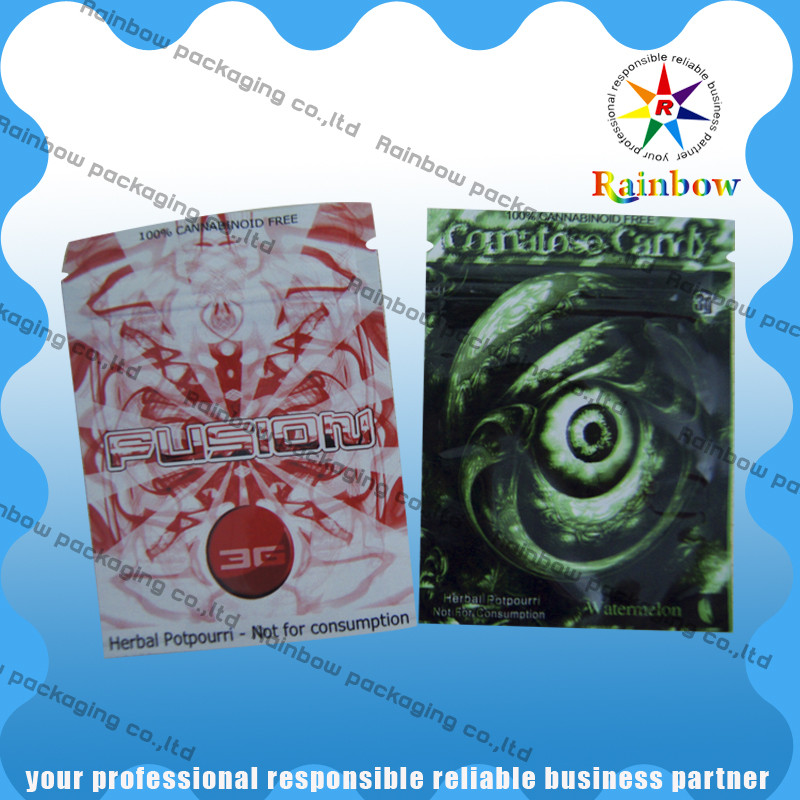 Мешки алюминиевой фольги пластичные упаковывая при загерметизированная 3-сторона