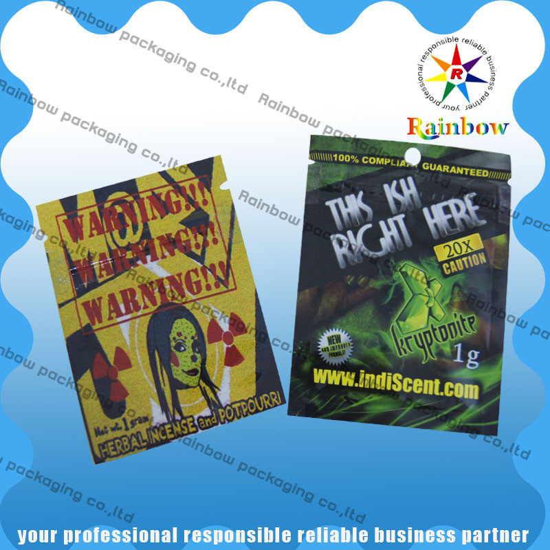 Жара - мешки Incens уплотнения пластичные травяные, Ziplock мешка алюминиевой фольги