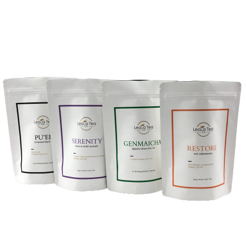 Сумки алюминиевой фольги Mylar чая кофейных зерен изготовленного на заказ логотипа белые пахнут доказательством