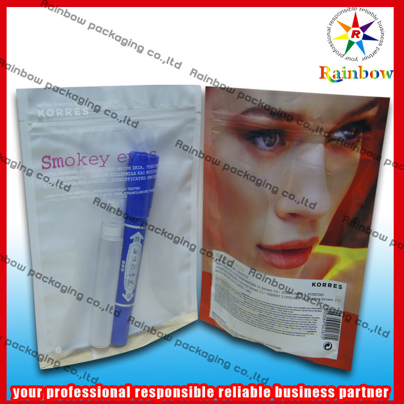 Мешок Bpa алюминиевой фольги косметический упаковывая свободно с замком застежка-молнии