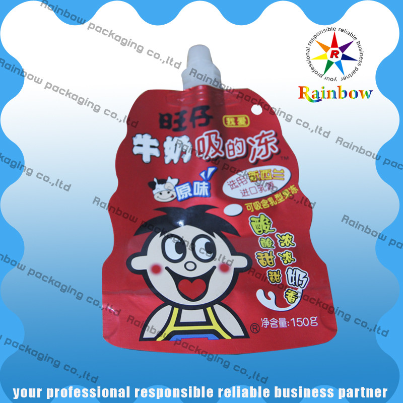 Пластичный стоьте вверх упаковывать мешка Spout Biodegradable для молока