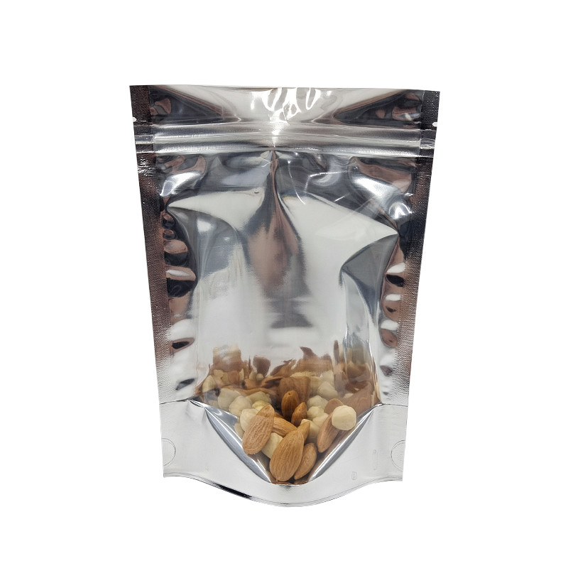 Алюминиевая фольга CMYK упаковывая серебр фронта окна Mylar Doypac ясный назад стоит вверх Resealable