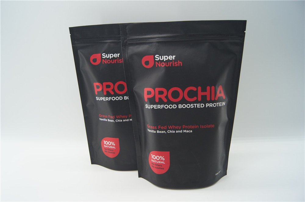 Изготовленная на заказ повторно использованная алюминиевая фольга стоит вверх упаковка протеина Вхэы сумок мешка молнии