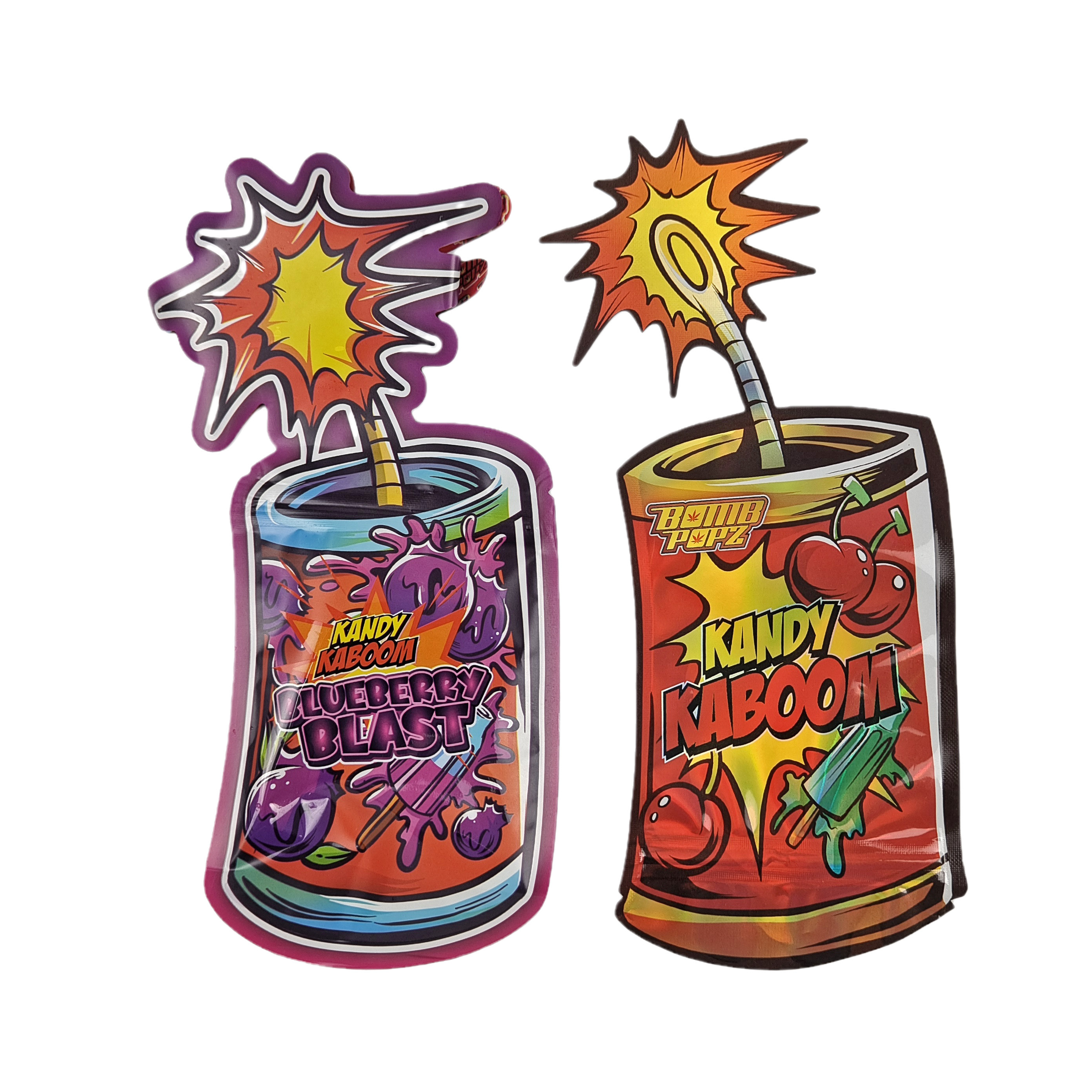 Изготовленная на заказ закуска застежки-молнии 3.5г особой формы для детей упаковывая нерегулярную высечки Mylar Bag