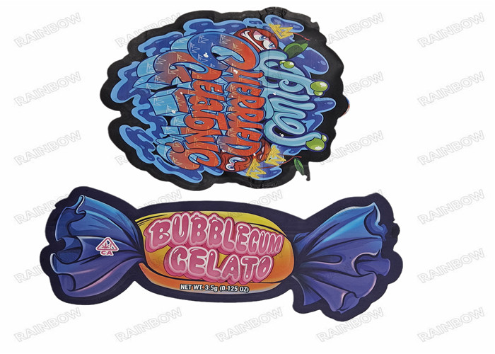 Плашка отрезала еду незаконной сумки закуски 3.5g особенную форменную пластиковый Ziplock упаковывая Mylar кладет в мешки