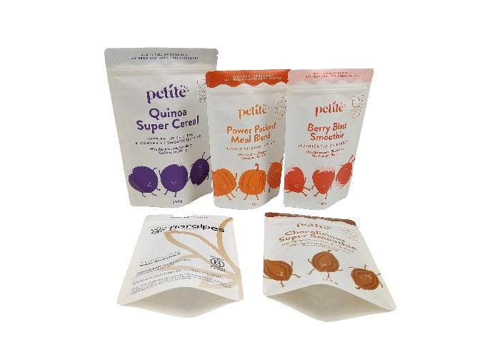 Biodegradable бумага Kraft стоит вверх кладет мешки в мешки упаковки еды