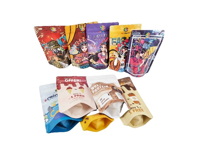 Стойка пластмассы алюминиевой фольги вверх по сумкам Mylar доказательства запаха мешка Resealable Ziplock