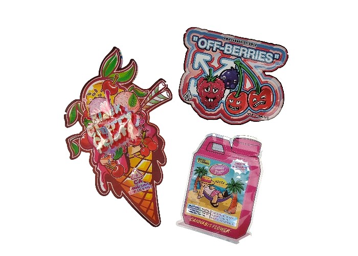 Сумки Mylar пластикового Childproof Hologram 3.5g Ziplock умирают отрезанное незаконное сформированное особенное