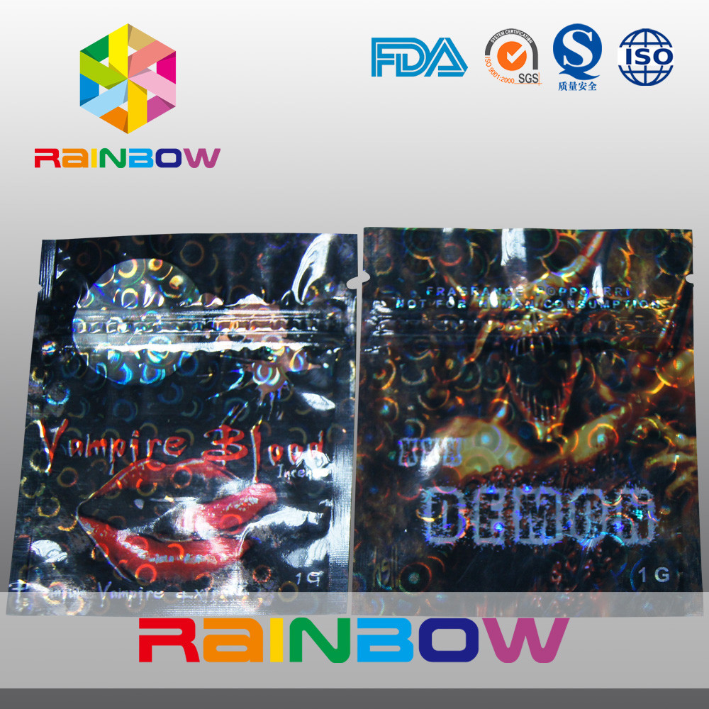 Прокатанные сумки материального ладана обезьяны травяного мини Зиплок с зазубринами разрыва