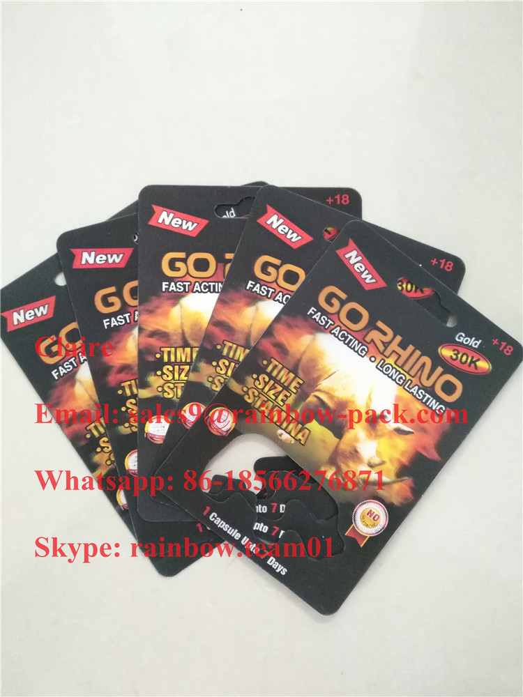 Карта волдыря 3Д оптовой таблетки носорога США упаковывая для контейнера/пули/бутылки капсулы носорога Го