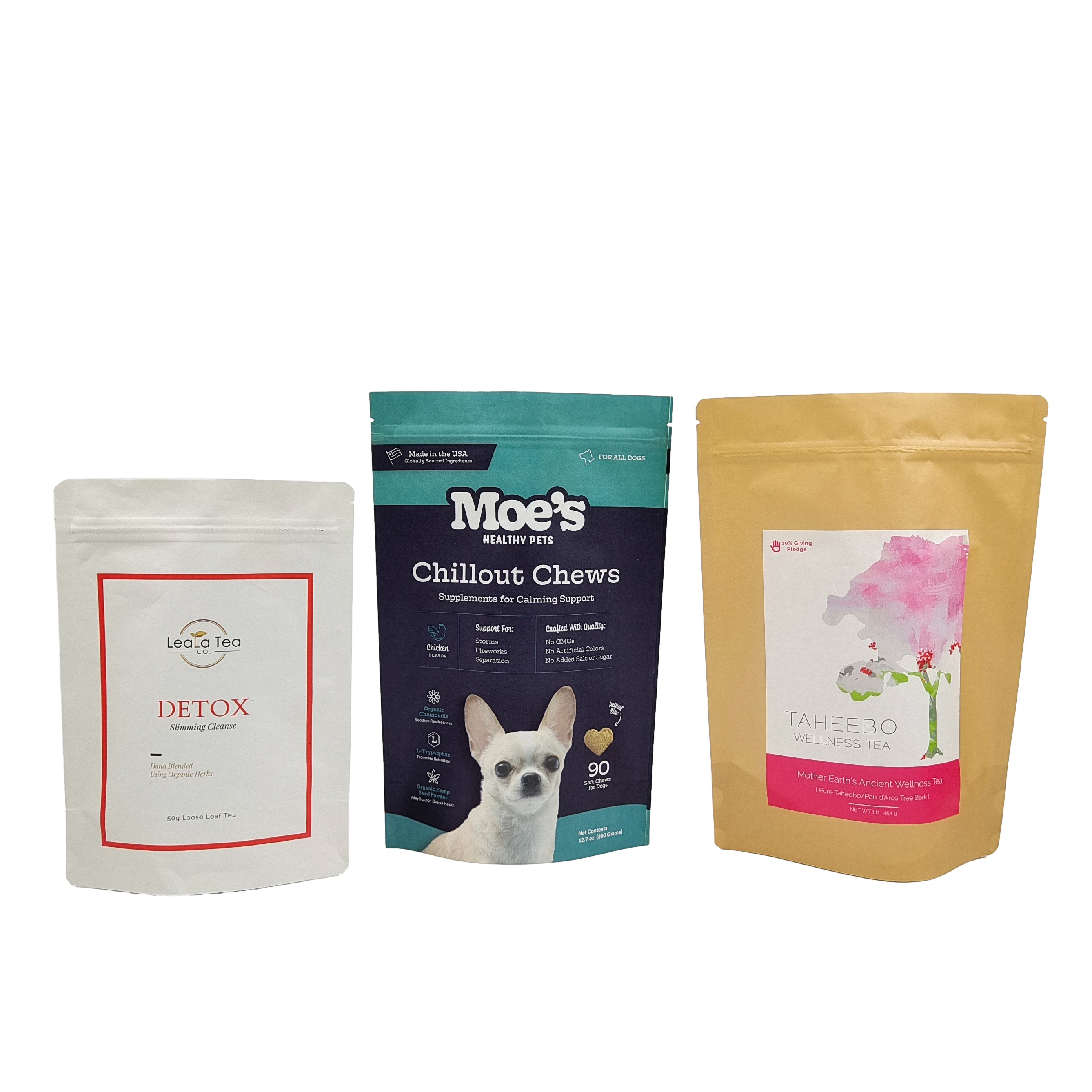 Заказ Ziplock Мат биоразлагаемые пакеты Алюминиевая фольга перезагружаемая пищевая каша Кофейные бобы Чайные орехи Snack Doypack