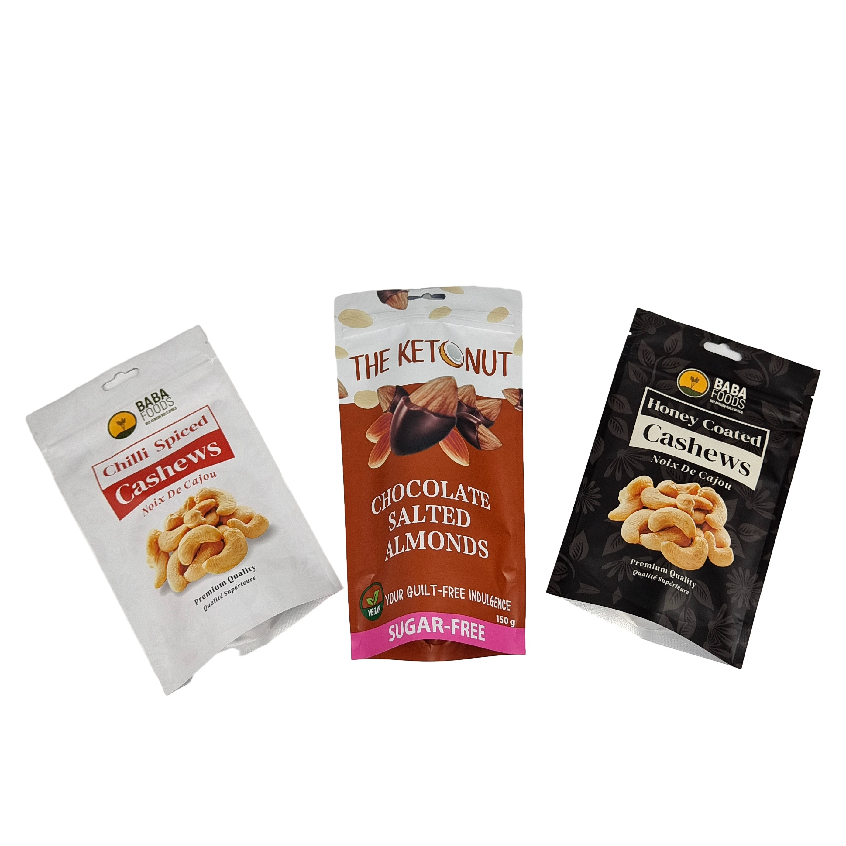 Кашью Нокс Пищевой класс Zipper Bag Стоять Алюминиевая фольга Пластиковая сумка Zipper Mylar Bag