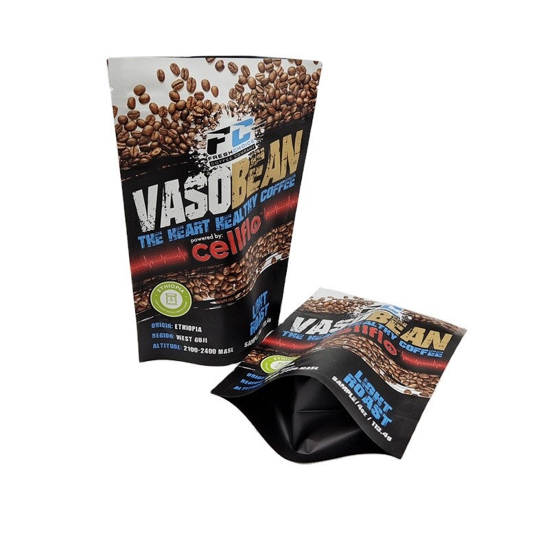 Настраиваемая печать Небольшое MOQ Стойкость кофе Пробные пакеты Пакеты с фольгой, не имеющие запаха