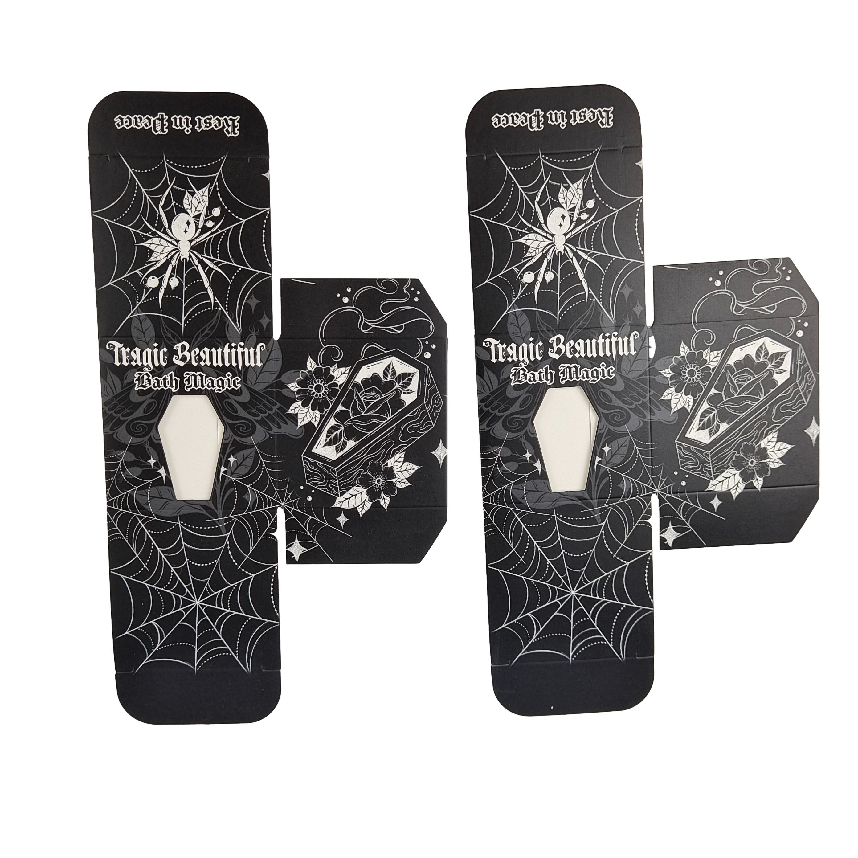 Высококачественный на заказ квадратный черный бумажный ящик со специальным передним полом окна упаковка продуктов питания белый картонный подарочный ящик