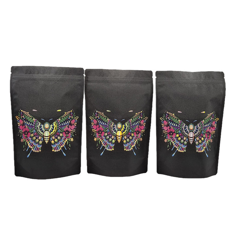 Оптовая заказ Эко-дружественный Kraft бумажной упаковочной мешки с UV точками перезамыкаемых мешков Mylar для протеинового порошка специи