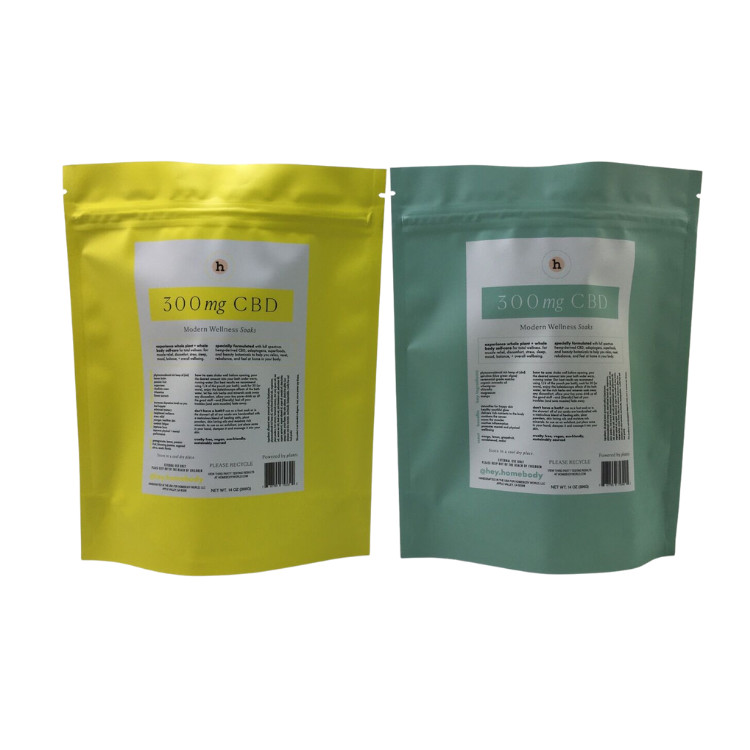 Напечатанные на заказ перезапечатываемые пакеты для чая Mylar Stand Up Pouch With Zipper Tea Bags