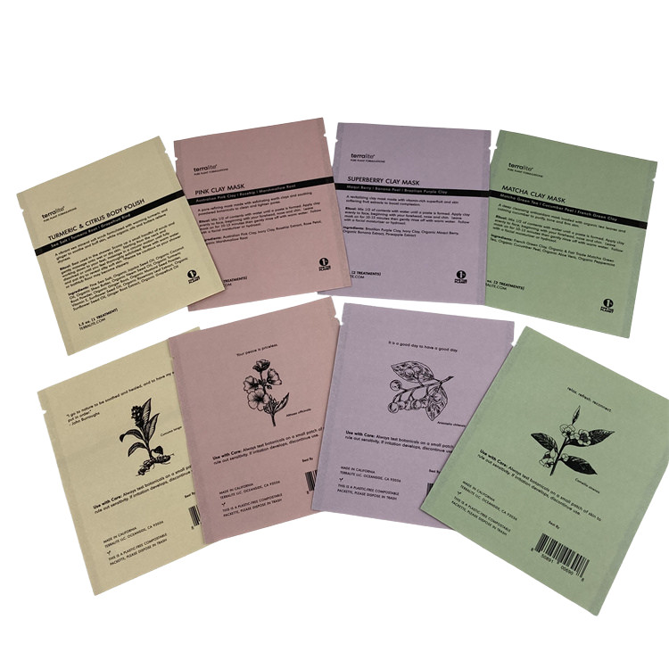 Заказная упаковка водонепроницаемые биоразлагаемые пластиковые пакеты из алюминиевой фольги Zip Lock Flat For Coffee