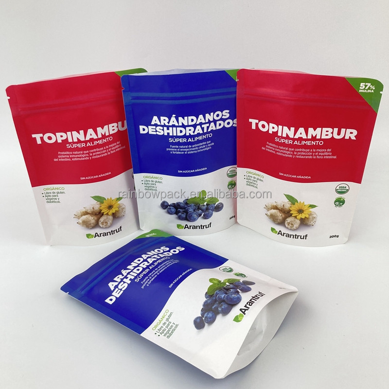 Цифровая печать многоразовый биоразлагаемый экологически чистый стойкий мешок белая kraft бумага Zip Lock Zipper Bag