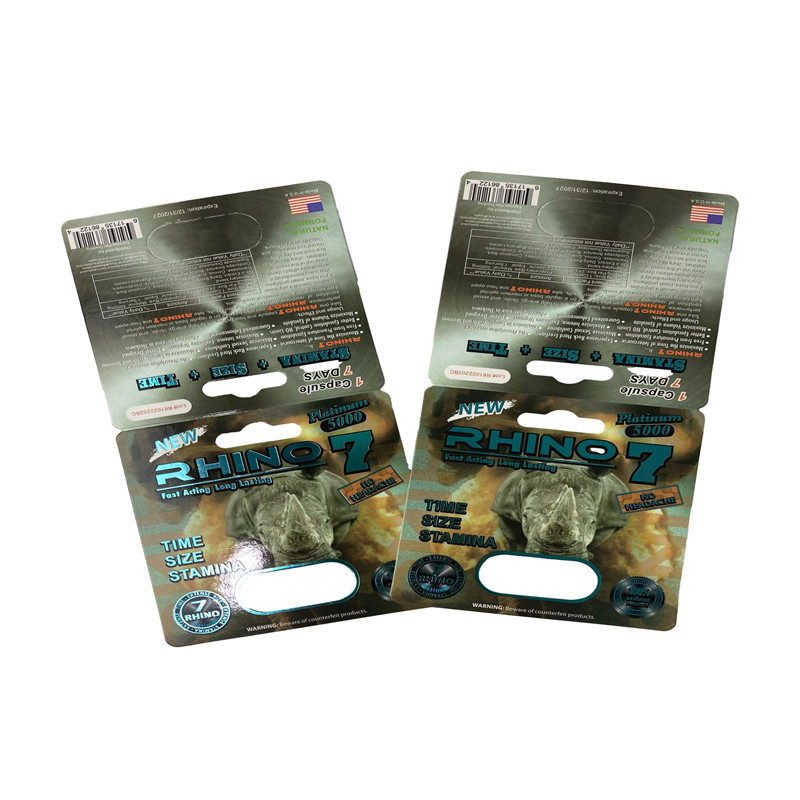 Опаковка для мужского пола Пиллы для улучшения сексуального самочувствия Пузырька