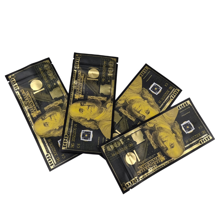 Заказный полиэтиленовый пакет Mylar Smell Proof Stand Up Pouch Candy Food Packaging 3.5g Mylar Ziplock Bag With Window