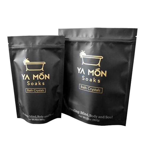 Серебряные пакеты из фольги для стойкой сумки для скреба тела с молниеносной резинкой