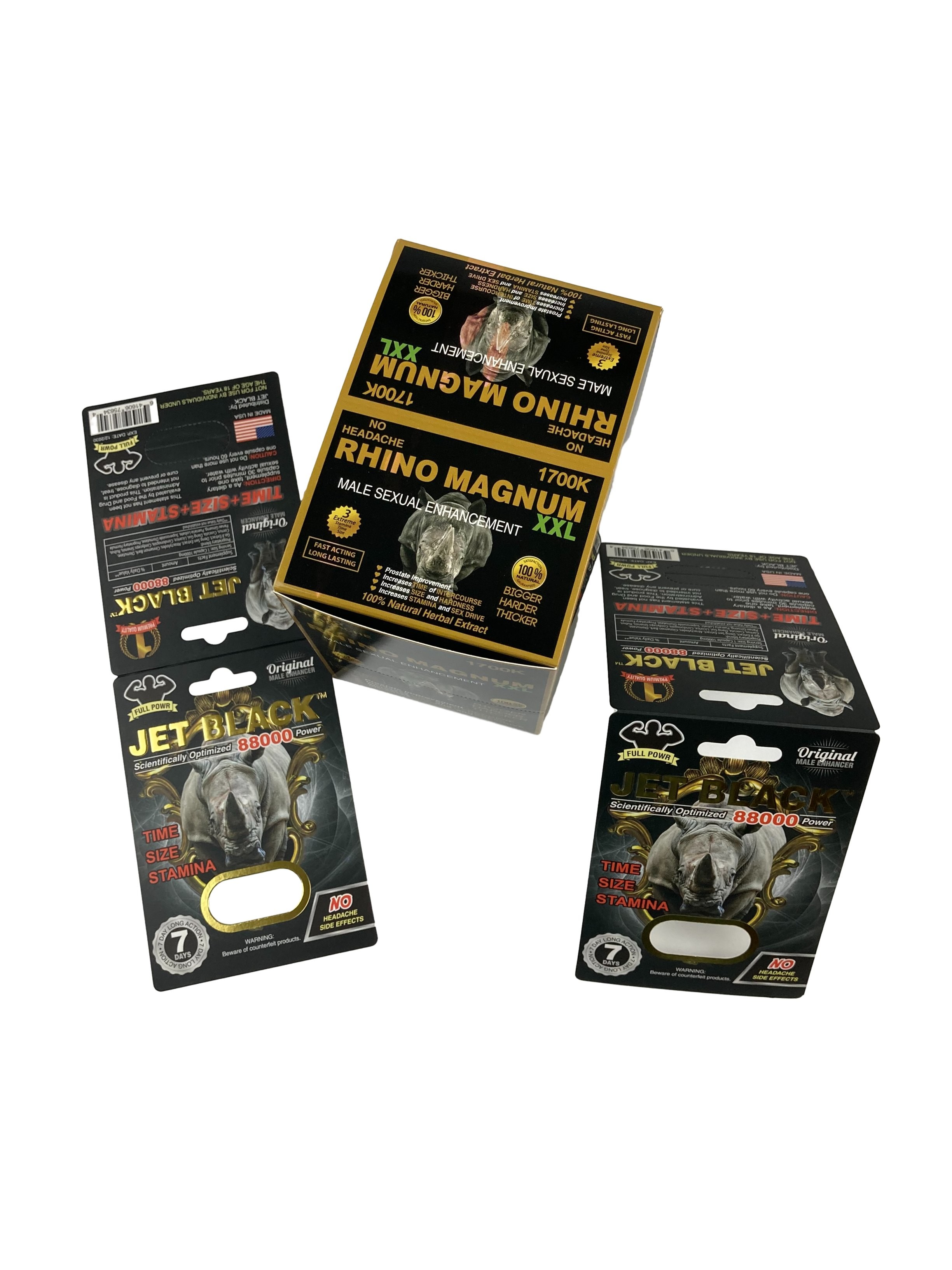 Горячая продажа Приобретенные таблетки для улучшения качества упаковка Бумажная карточка Носорог Таблетка Таблетка Печатная бумажная карточка с пузырьком