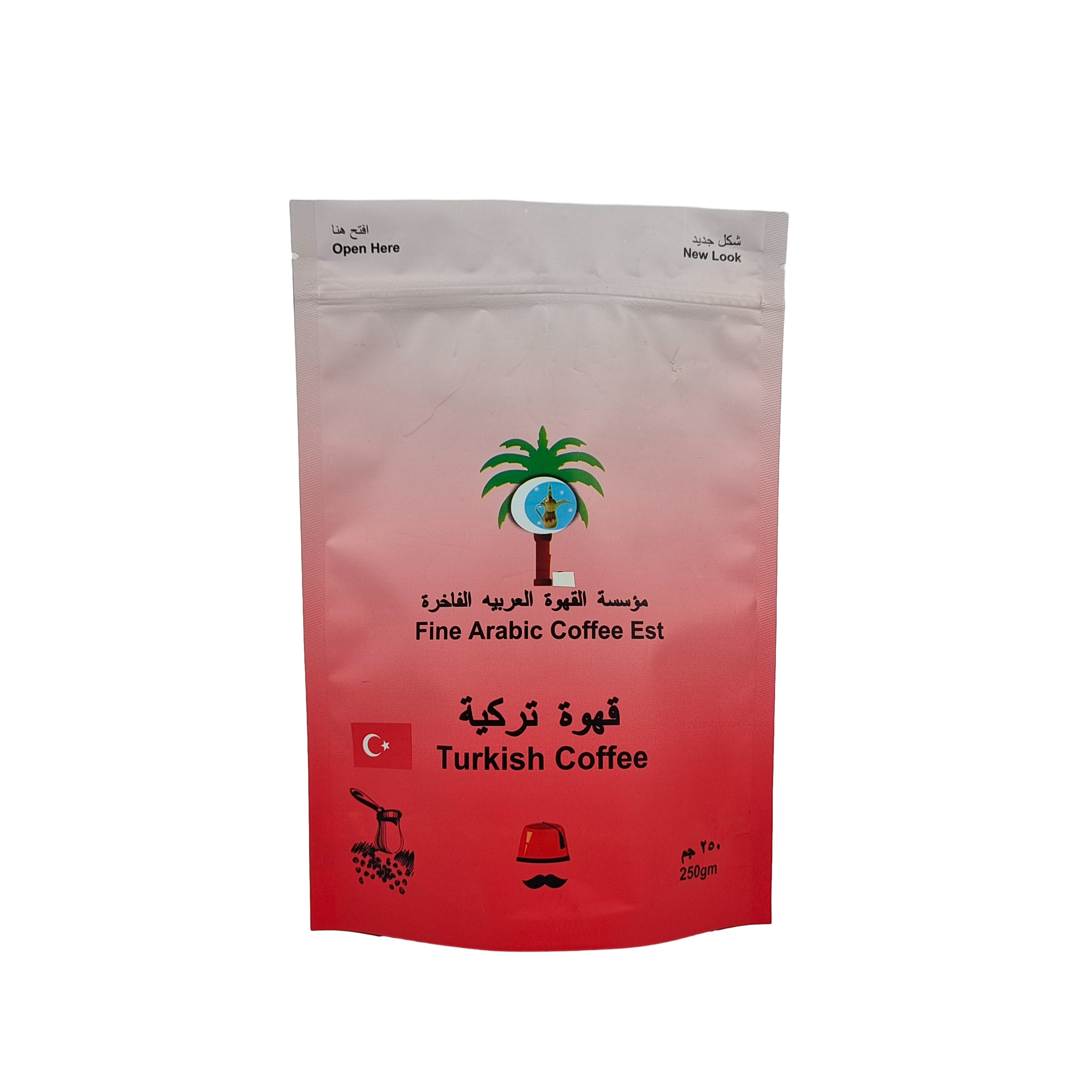 Алюминиевая фольга Печатный металлический эффект Стоять вверх Pouch пользовательский дизайн Пластиковые пищевые пакеты для кофе