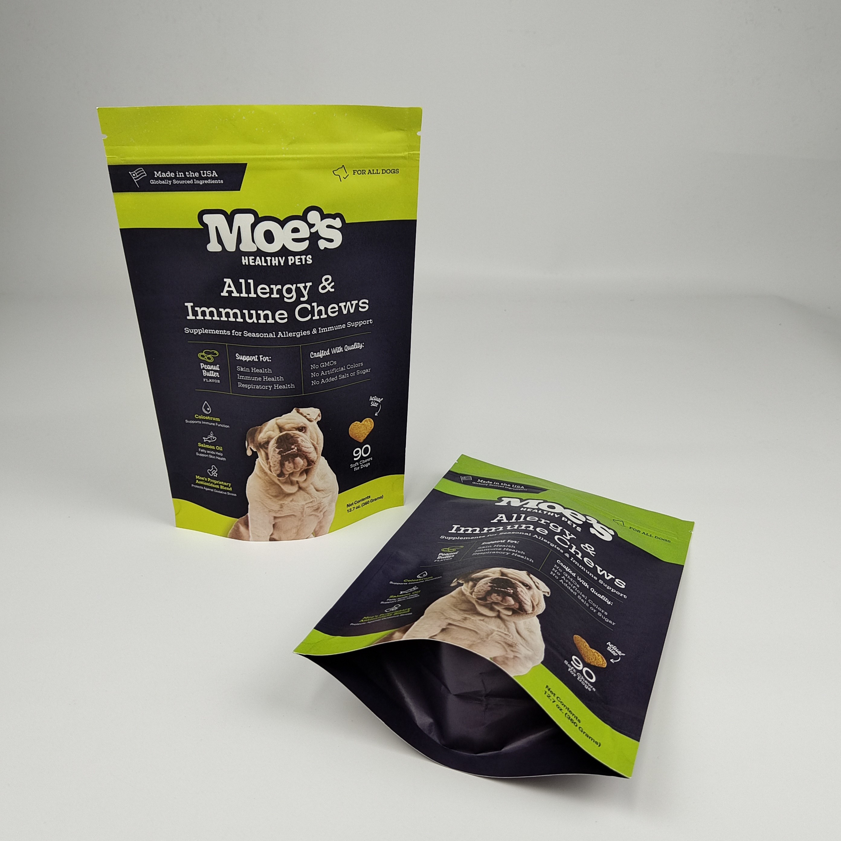 Перерабатываемый цилиндр Белый коричневый бумажный пакет на заказ Пищевые орехи Арахисовый чай Конфеты Пакет печенья Стоять с логотипом