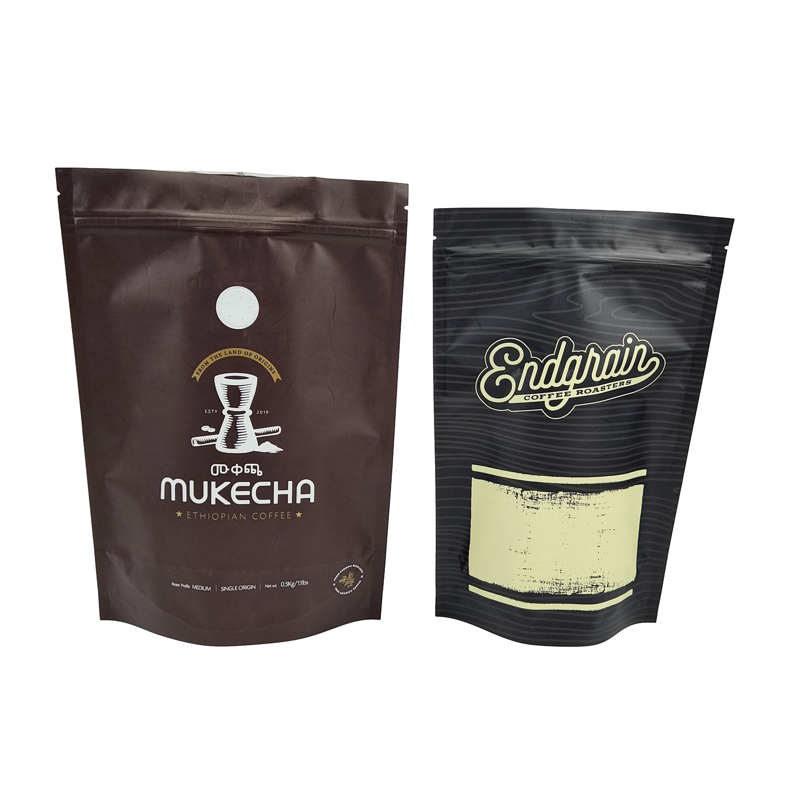 Дизайн на заказ Печатная влагостойкая алюминиевая фольга Mylar Packaging Ziplock Bags For Cocoa Coffee