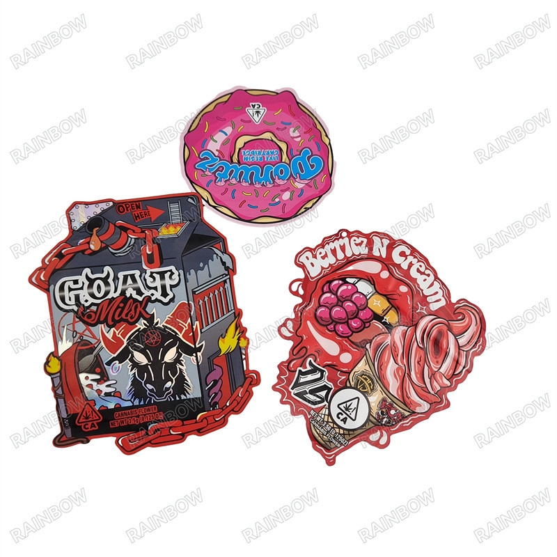 Высокоточные цифровые печатные пакеты для настраиваемых 3,5 граммовых запахоустойчивых мешков с резкой резьбой