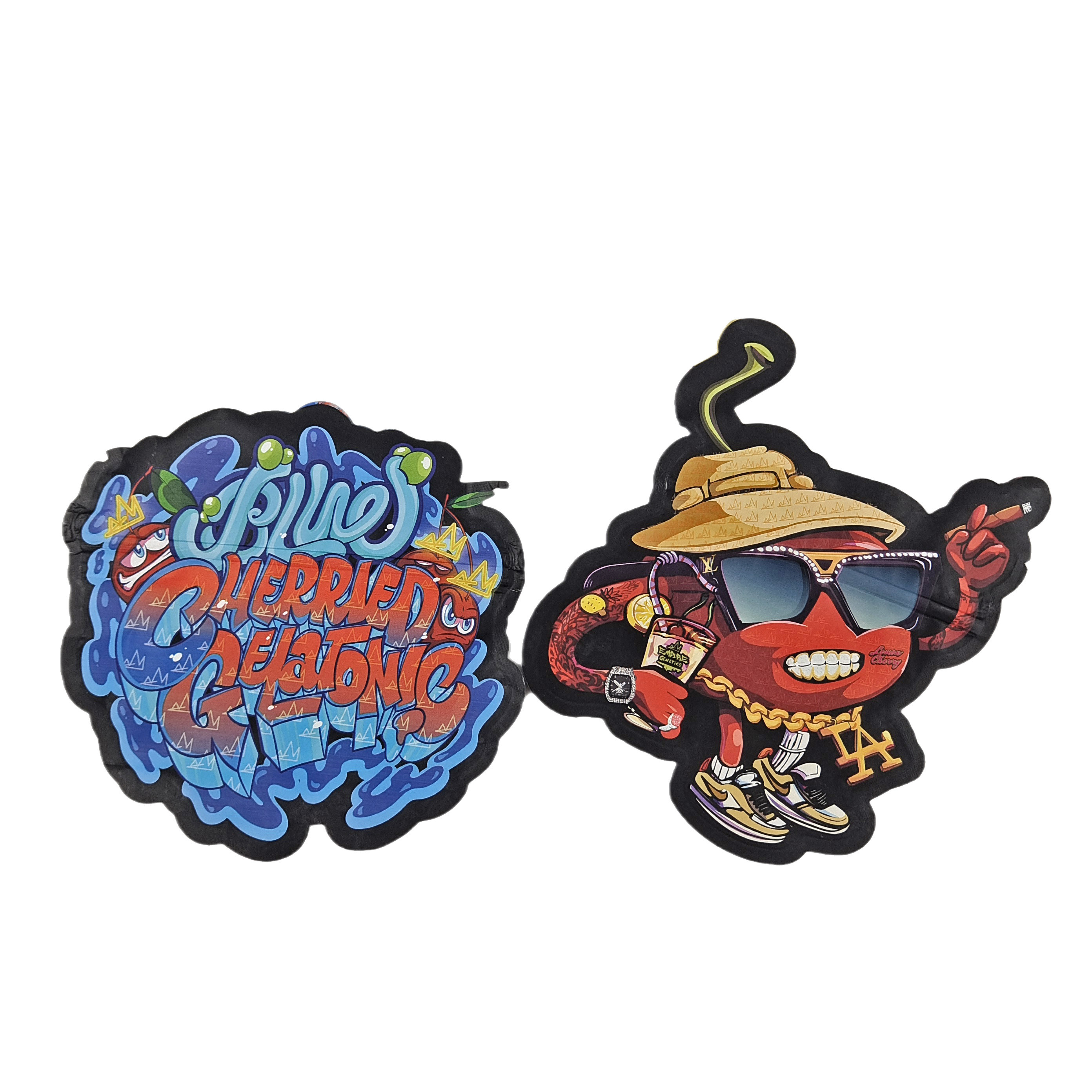 Настроенный логотип напечатанный насквозь мешки с резьбой Ziplock Small Stand Up Pouch 3.5g Food Grade Packaging Smell Proof With Zipper Mylar Ba