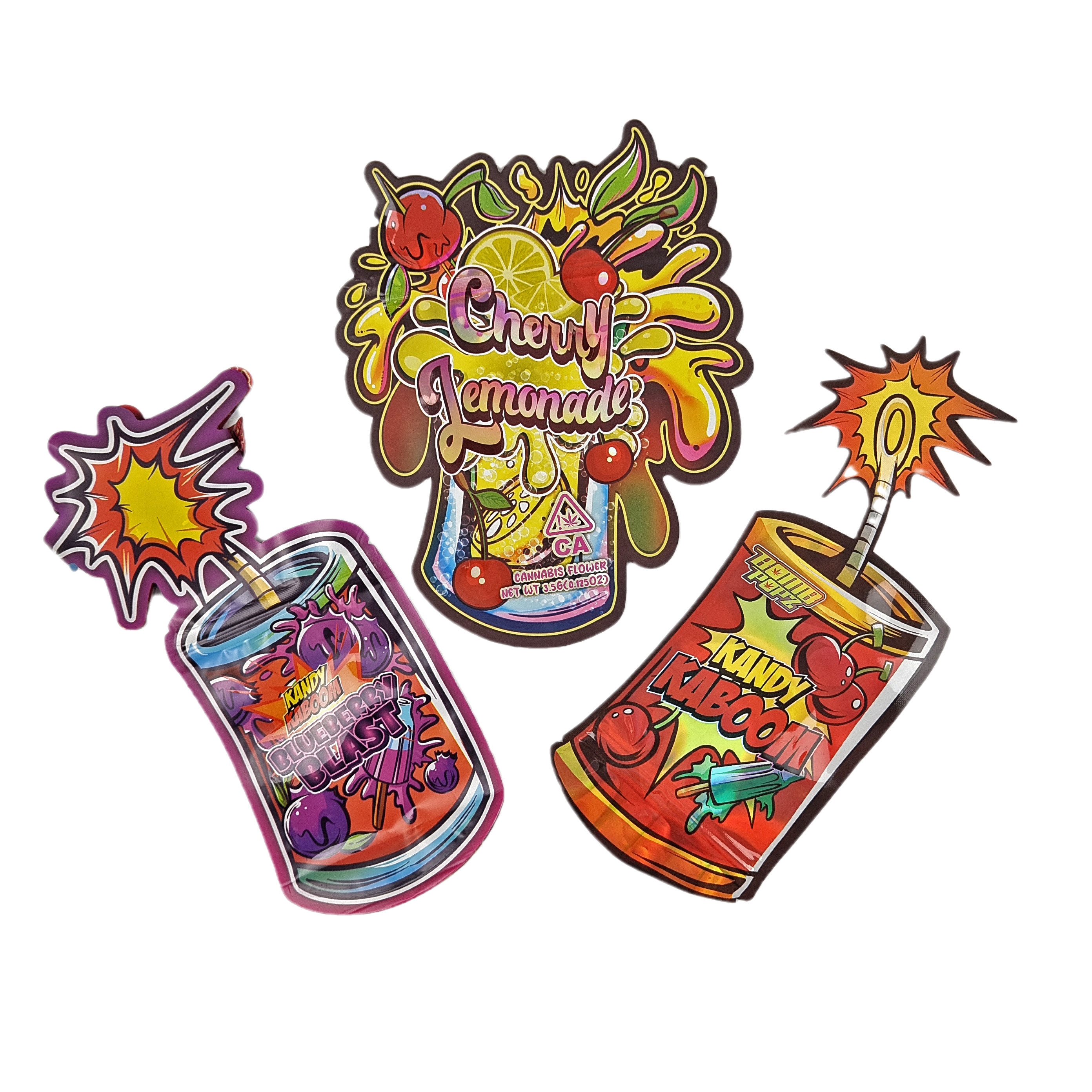 Неравномерная упаковка с настройкой на заказ с циплок голографической фольгой 3,5 г.