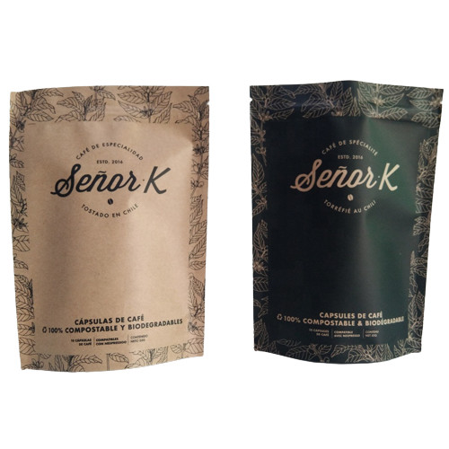 Плоский нижний мешок пищевая упаковка пленка простой белый печатный верх заполнение с воздушным клапаном