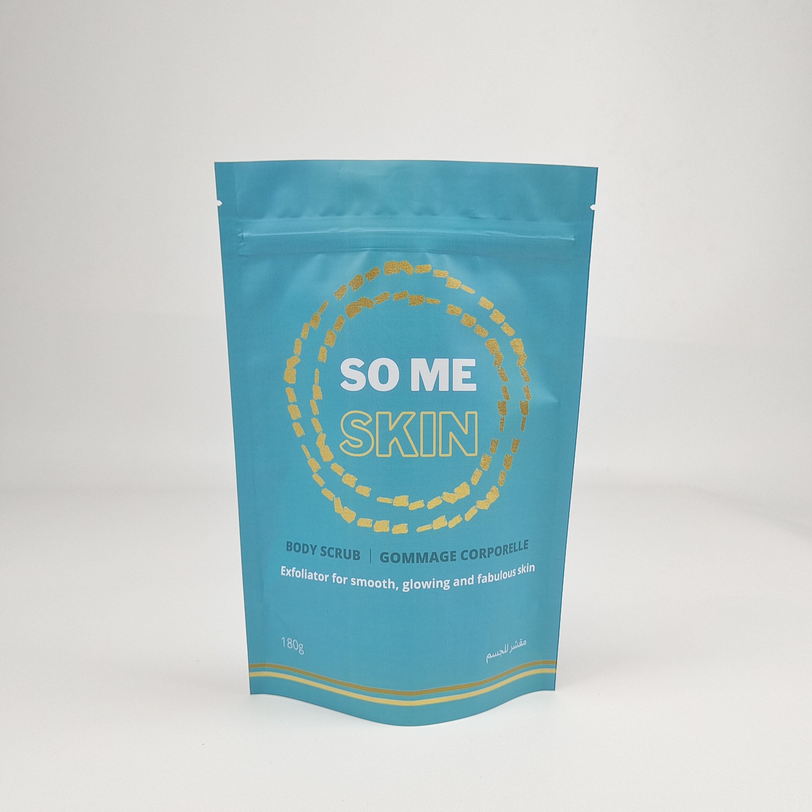 Многоразовое использование металлическая алюминиевая фольга ванна соль стоять на спине Zipper пакеты для тела Scrubs упаковочный пакет для ванной бомбы