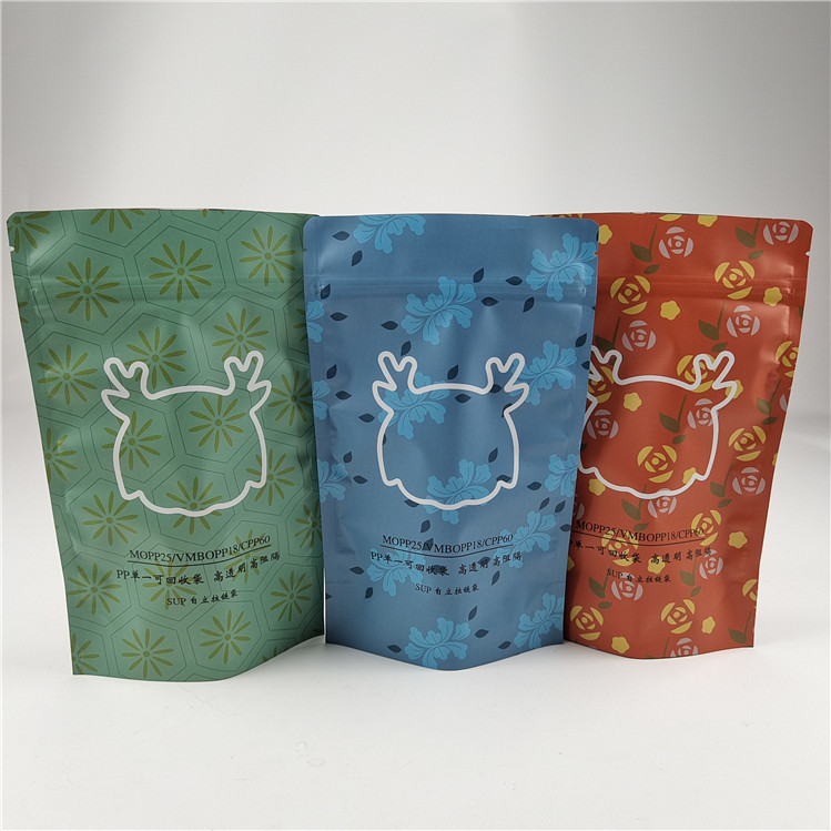 Настраиваемый размер Экологически чистый пакет с закусками Упаковка Матт Алюминиевая фольга Стоять вверх Сумка Ziplock Doypack Bag