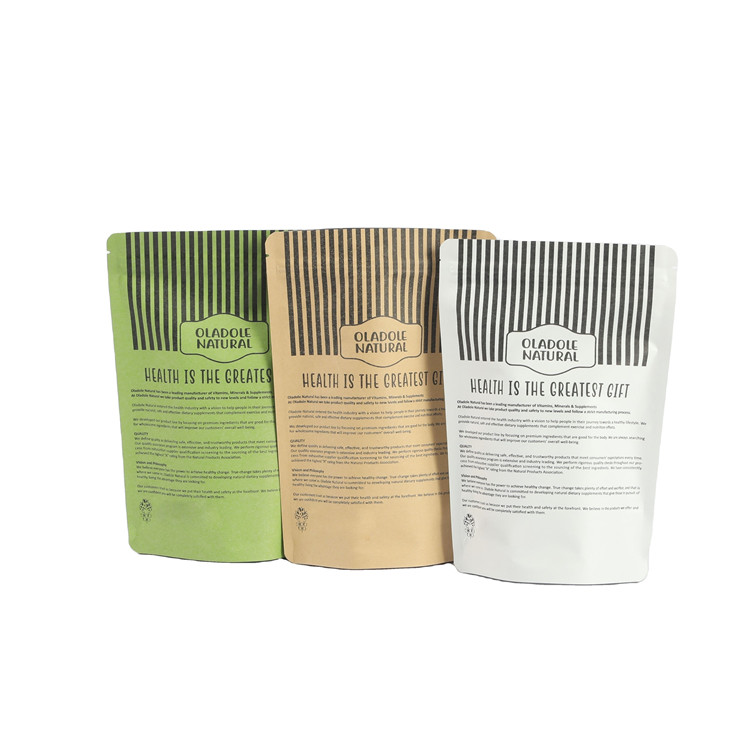 Цифровая печать пользовательский логотип Белые бумажные пакеты для манго Порошок орехов Пища для домашних животных Биоразлагаемая запахоустойчивая бумага