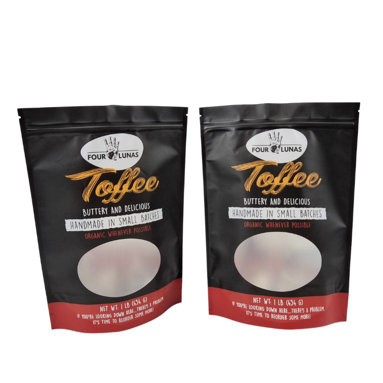 Функция разрывной впадины Пакет для пищи для домашних животных с прозрачным дизайном и закрытием циппом