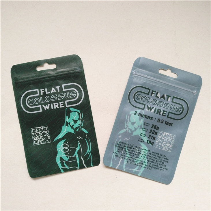 Продвижение Перерабатываемое обеспечение качества Трехсторонний запечатанный Mylar упаковочный пакет с молниеносной решеткой