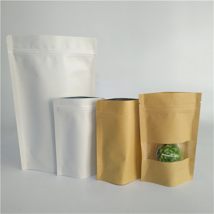 Оптовая пользовательская цифровая печать Stand Up Pouch With Zipper Kraft Paper Packaging Pouch
