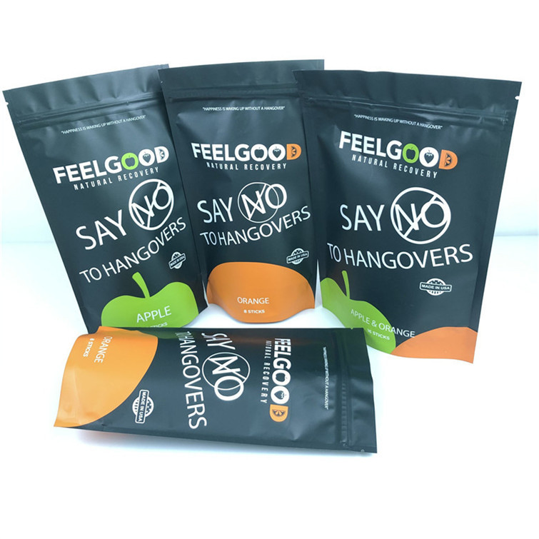 Размер и дизайн на заказ Стоящая алюминиевая фольга Застежная сумка Отпаривание на заказ