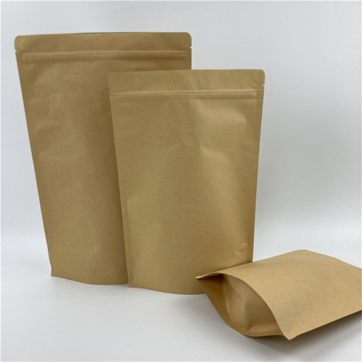 Размер и дизайн на заказ Требования цветной печати Kraft Paper Snack Food Packaging Bags