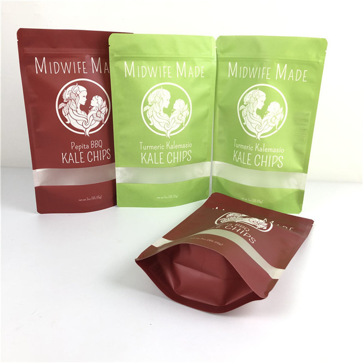 Продовольственная упаковка Гравированная печать Mylar Doypack с окном Экологически чистый и индивидуальный