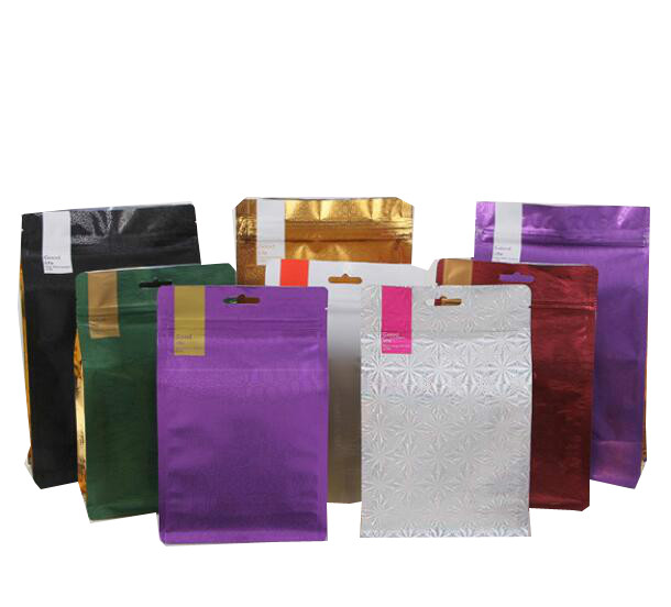 Сумка оптового кофе дна блока связи олова алюминиевой фольги плоского упаковывая с клапаном 500г 1кг дегазирования