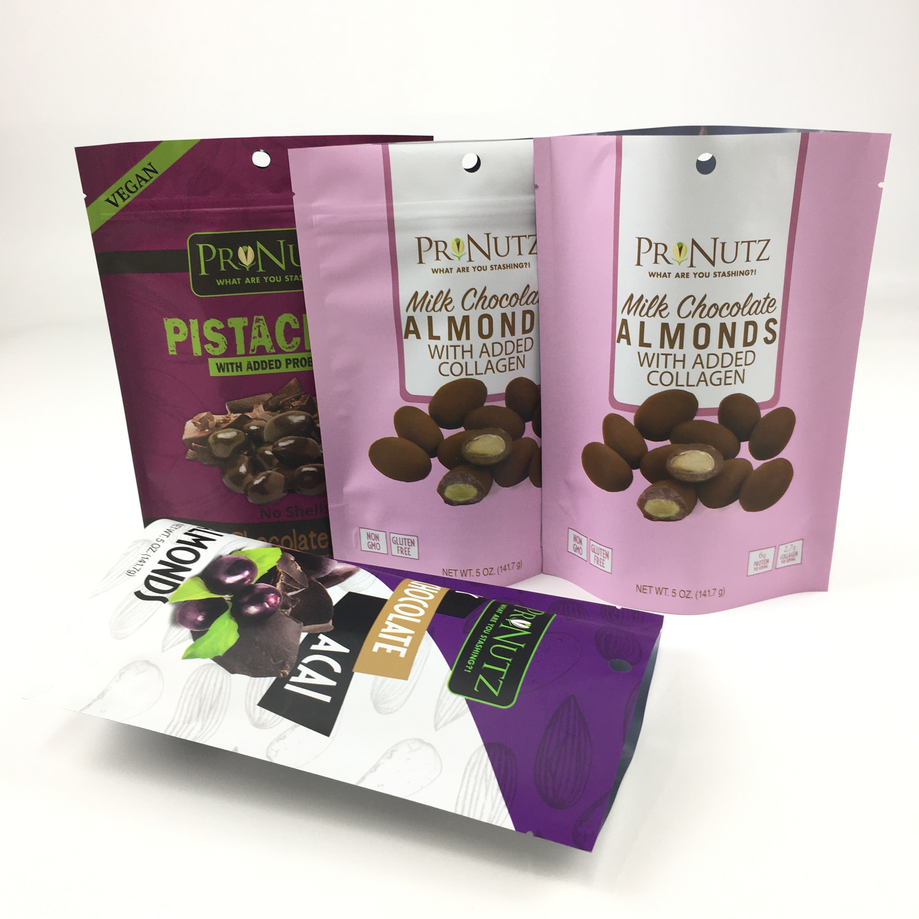 Настроенный матовый подъемный пакет из алюминиевой фольги Mylar Bag Powder Packaging