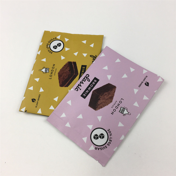Устойчивые к влаге 200 г Задние боковые мешки печати печенье шоколадные мешки с отрезками